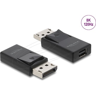 Delock DisplayPort   Mini DisplayPort adapter, 8K, HDR és HDCP támogatással   kétirányú