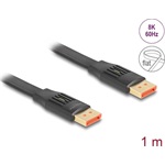 Delock DisplayPort 1.4 -> DisplayPort 1.4 M/M video kábel 1m fekete flat