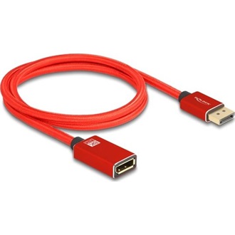 Delock DisplayPort 1.4 -> DisplayPort 1.4 M/F video kábel hosszabbító 1m piros