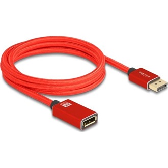 Delock DisplayPort 1.4 -> DisplayPort 1.4 M/F video kábel hosszabbító 2m piros