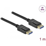 Delock Displayport 2.0 -> Displayport 2.0 M/M video kábel 1m fekete