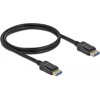 Delock Displayport 2.0 -> Displayport 2.0 M/M video kábel 1m fekete