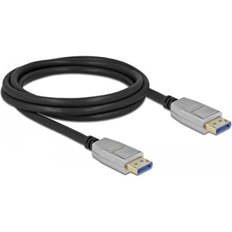 Delock Displayport 2.0 -> Displayport 2.0 M/M video kábel 2m fekete