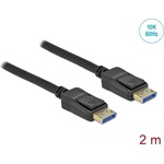 Delock Displayport 2.0 -> Displayport 2.0 M/M video kábel 2m fekete
