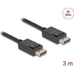 Delock DisplayPort 2.1 -> DisplayPort 2.1 M/M video kábel 3m fekete