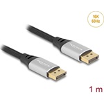 Delock DisplayPort 2.1 -> DisplayPort 2.1 M/M video kábel 1m fekete