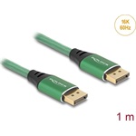 Delock DisplayPort 2.1 -> DisplayPort 2.1 M/M video kábel 1m zöld