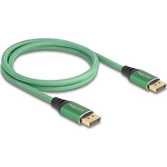 Delock DisplayPort 2.1 -> DisplayPort 2.1 M/M video kábel 1m zöld