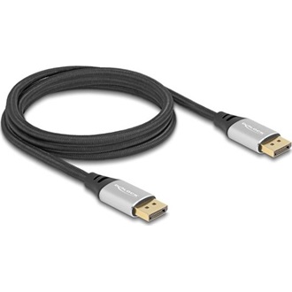Delock DisplayPort 2.1 -> DisplayPort 2.1 M/M video kábel 2m ezüst