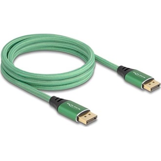 Delock DisplayPort 2.1 -> DisplayPort 2.1 M/M video kábel 2m zöld