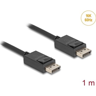 Delock DisplayPort 2.1 -> DisplayPort 2.1 M/M video kábel 1m fekete