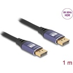Delock DisplayPort 1.4 -> DisplayPort 1.4 M/M video kábel 1m lila