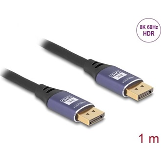 Delock DisplayPort 1.4 -> DisplayPort 1.4 M/M video kábel 1m lila