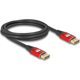 Delock DisplayPort 1.4 -> DisplayPort 1.4 M/M video kábel 2m piros