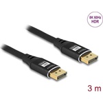 Delock DisplayPort 1.4 -> DisplayPort 1.4 M/M video kábel 3m fekete
