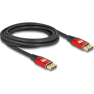 Delock DisplayPort 1.4 -> DisplayPort 1.4 M/M video kábel 3m piros