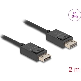 Delock DisplayPort kábel 8K 60 Hz 40 Gbps 2 m