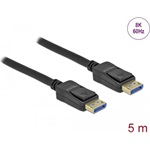 Delock Displayport 2.0 -> Displayport 2.0 M/M video kábel 5m fekete 40Gbps