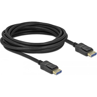 Delock Displayport 2.0 -> Displayport 2.0 M/M video kábel 5m fekete 40Gbps