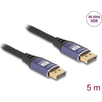Delock DisplayPort 1.4 -> DisplayPort 1.4 M/M video kábel 5m lila