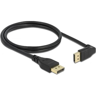 Delock DisplayPort 1.4 -> DisplayPort 1.4 M/M video kábel 1m fekete egyenes/90° fel