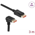 Delock DisplayPort 1.4 -> DisplayPort 1.4 M/M video kábel 3m fekete 90°le/egyenes