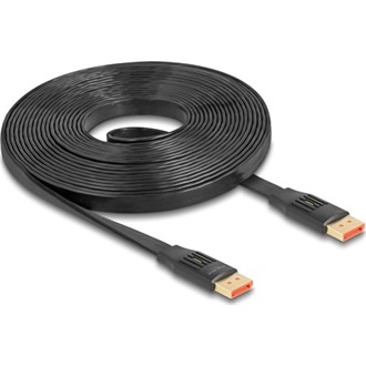 Delock DisplayPort 1.4 -> DisplayPort 1.4 M/M video kábel 5m fekete flat