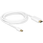 Delock Displayport mini -> HDMI M/M video jelkábel 2m fehér