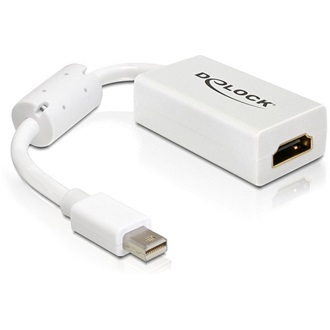 Delock Displayport mini -> HDMI M/F adapter 0.19m passzív fehér