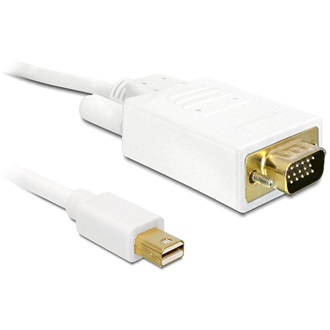 Delock Displayport mini -> VGA M/M video jelkábel 3m fehér