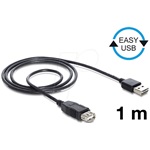 Delock EASY USB-A 2.0 - USB-A 2.0 M/F adatkábel 1m fekete