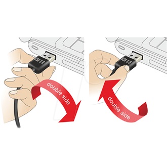 Delock EASY USB-A 2.0 - USB-A 2.0 M/F adatkábel 1m fekete