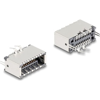 Delock E-típusú USB kulcs A 20 tűs anya függőleges SMT forrasztási szereléshez