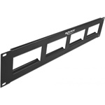 Delock Easy 45 19  patch panel kivágás 4 x 90,5 x 45,2 mm, 2U, fekete