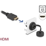 Delock HDMI 2.0 F/F Easy 45 modul fehér-fekete 45x45mm