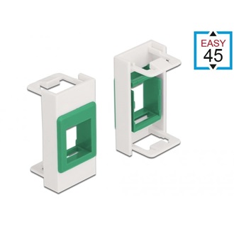 Delock Easy 45 keystone modultartó fehér-zöld 22.5x45mm