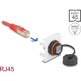 Delock Easy 45 Modul Network RJ45 Cat.6A, 45 x 45 mm