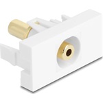 Delock Easy 45 Modul sztereó jack aljzat 3,5 mm 3 tűs sztereó jack aljzat 3,5 mm 3 tűs aranyozott fehér