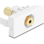 Delock Easy 45 Modul sztereó jack aljzat 3,5 mm 4 tűs sztereó jack aljzat 3,5 mm 4 tűs aranyozott fehér