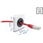 Delock Easy 45 kábelátvezető, kerek, O 16 mm, fehér / fekete