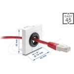 Delock Easy 45 kábelátvezető, kerek, O 18 mm, fehér / fekete