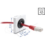 Delock Easy 45 kábelátvezető, kerek, O 21 mm, fehér / fekete