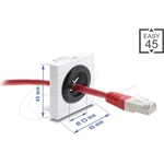 Delock Easy 45 kábelátvezető, kerek, O 23 mm, fehér / fekete