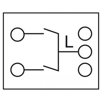 Delock Easy 45 kettes kapcsoló egypólusú egyirányú 45 x 45 mm, fehér