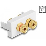 Delock Easy 45 modul 2 x kötési pozíció, piros / fekete gyűrű 22,5 x 45 mm