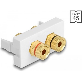 Delock Easy 45 modul 2 x kötési pozíció, piros / fekete gyűrű 22,5 x 45 mm