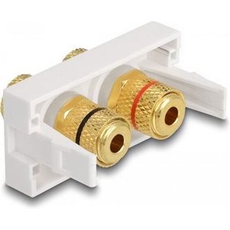 Delock Easy 45 modul 2 x kötési pozíció, piros / fekete gyűrű 22,5 x 45 mm