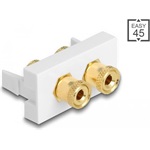 Delock Easy 45 modul 2 x kötési pozíció, piros / fekete gyűrű 22,5 x 45 mm