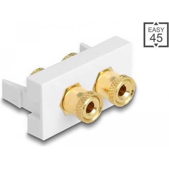 Delock Easy 45 modul 2 x kötési pozíció, piros / fekete gyűrű 22,5 x 45 mm