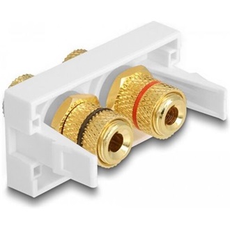 Delock Easy 45 modul 2 x kötési pozíció, piros / fekete gyűrű 22,5 x 45 mm